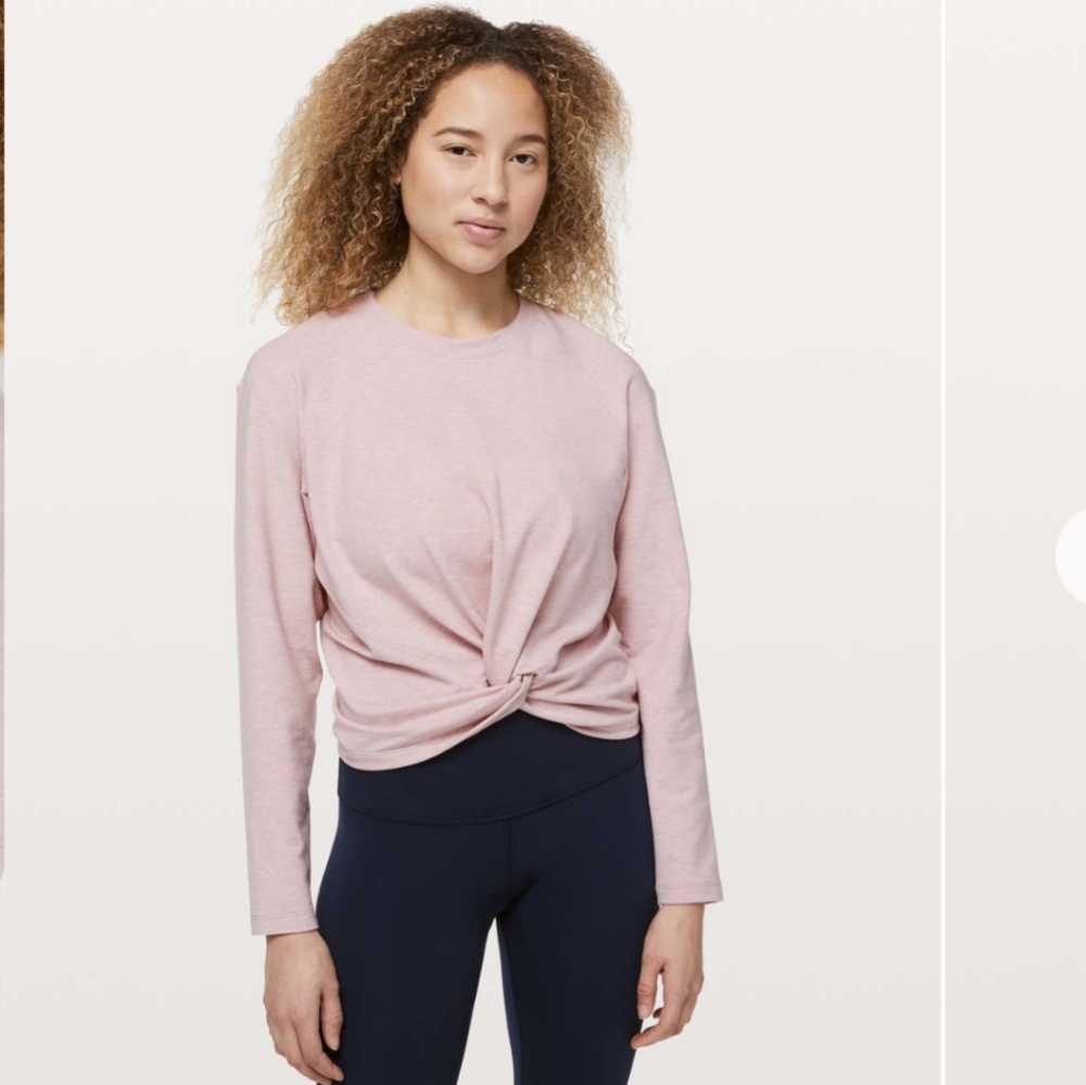 Lululemon tuck & gather pullover faint coral